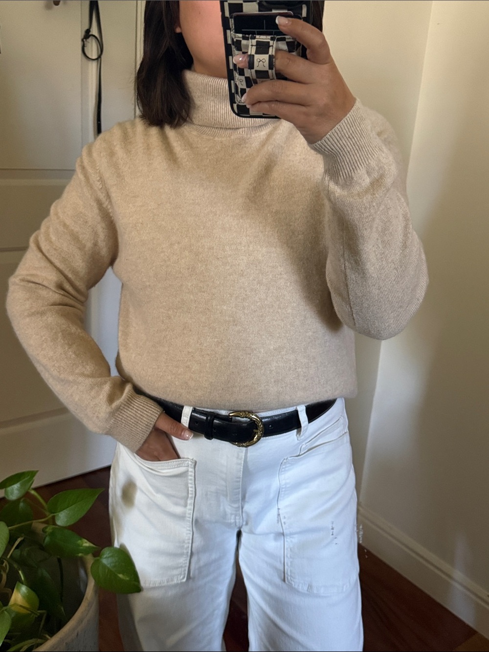 Valerie Stevens 100% 2 Ply Cashmere Turtleneck Sweater. XL
